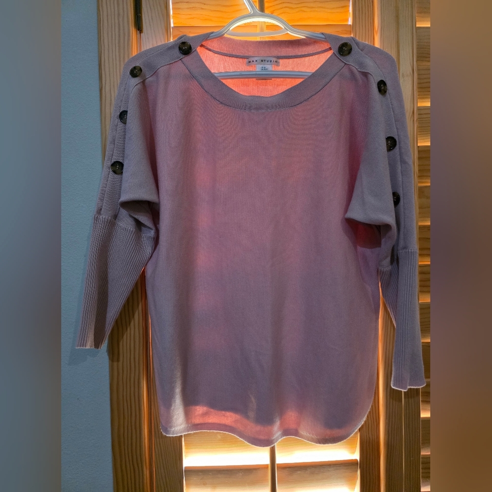 Max Studio Burgundy Knit Top